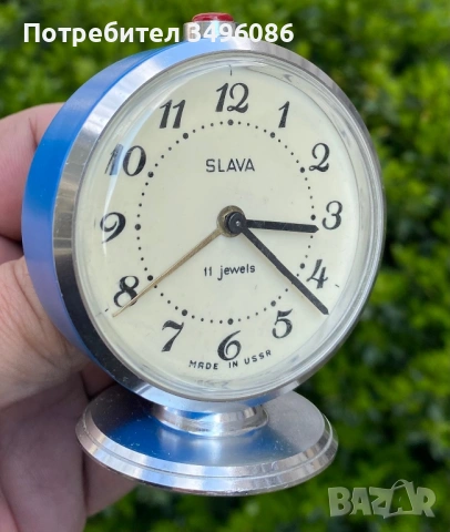 Стар съветски механичен будилник СЛАВА, снимка 13 - Други - 54058841
