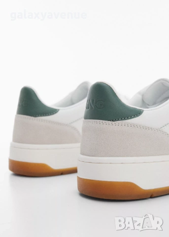 Mango Комбинирани мъжки кожени маратонки, снимка 3 - Маратонки - 54067585