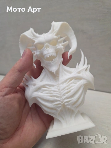 Фигура на Демон Дявол 3д Принт за Бюро Бюст за Оцветяване Diablo, снимка 6 - Декорация за дома - 54090595