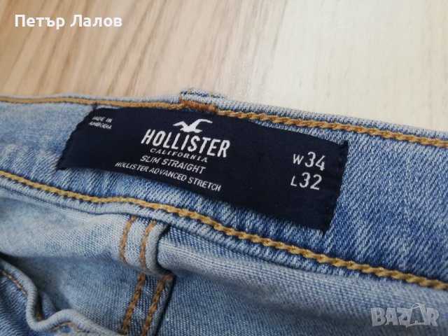 Нова Цена Hollister НОВИ дънки мъжки светлосини 34/32, снимка 4 - Дънки - 42125999