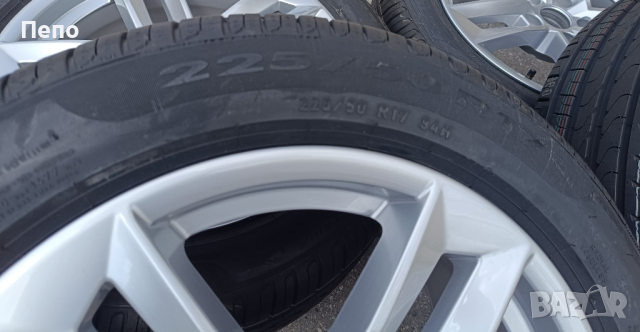 Оригинални нови джанти с гуми летни 17 цола за Audi A4 дот 2020г, снимка 5 - Гуми и джанти - 44810348