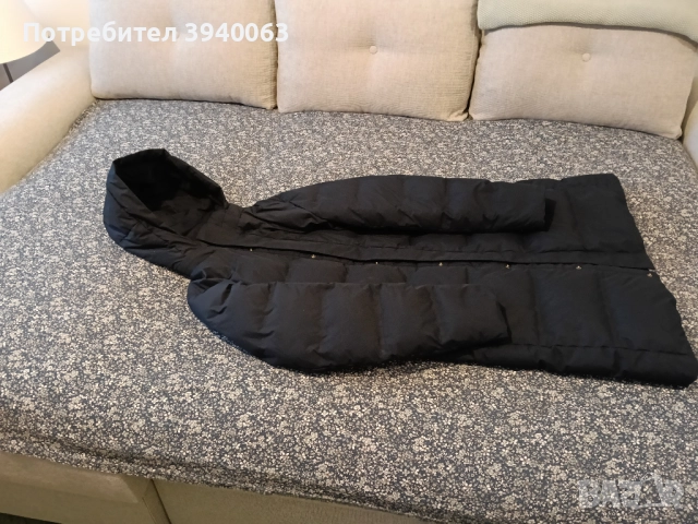 Яке с естествен пух тъмно синьо , снимка 12 - Якета - 52674232