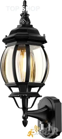 Външна стенна лампа Lamomo, голям сензор за движение, захранвана от мрежата, водоустойчива, 48 см