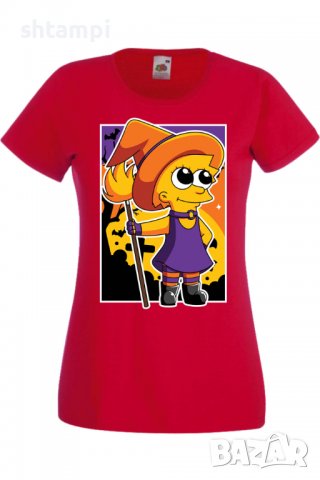 Дамска тениска The Simpsons Lisa Simpson 02,Halloween,Хелоуин,Празник,Забавление,Изненада,Обичаи,, снимка 3 - Тениски - 38154333