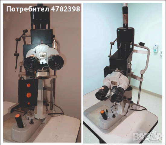 Шпалт-лампа Zeiss 30 SL-M (West Germany) с оригинална маса, снимка 2 - Медицинска апаратура - 54029946