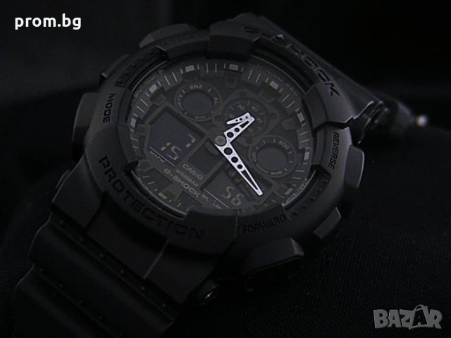 Мъжки часовник Casio G-SHOCK GA-100, черен, червен, внос от Германия, снимка 10 - Други - 31351977