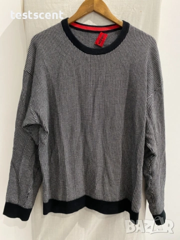 €160 Мъжки пуловер с дълъг ръкав Men's Hugo Boss Scol Sweater в черно Размер L, снимка 2 - Пуловери - 54020420