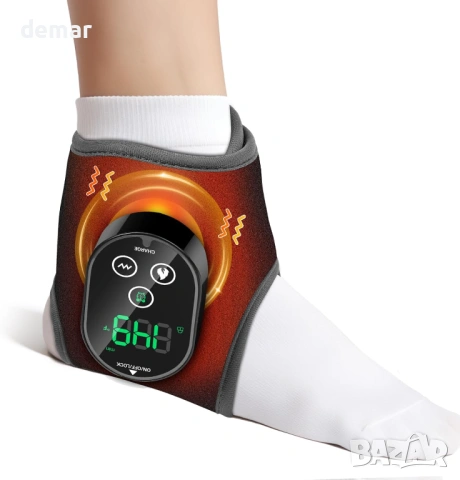 Безжична нагревателна подложка за глезени с вибрационен масаж, 3000mAh