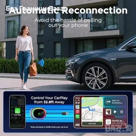 Нов Безжичен CarPlay адаптер за iPhone – Plug&Play, 800+ модела кола, снимка 5 - Друга електроника - 50184713