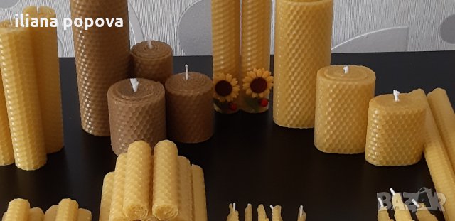 Ръчно изработени восъчни свещи , снимка 5 - Декорация за дома - 25603384