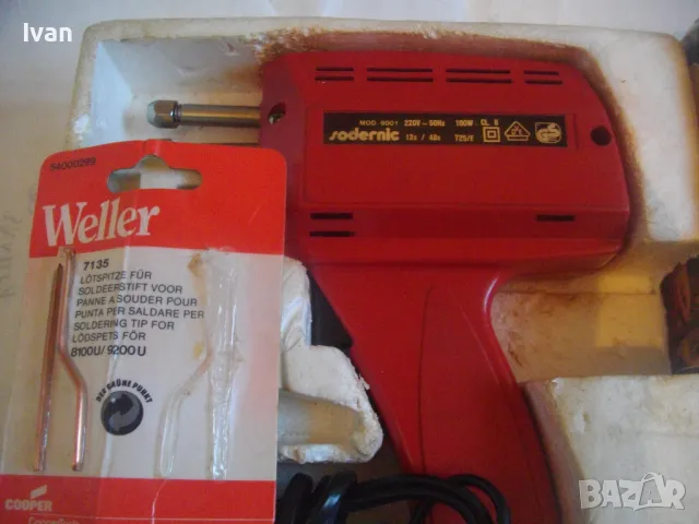 Made in ITALY ИТАЛИАНСКИ ЕЛЕКТРИЧЕСКИ ИНДУКЦИОНЕН ПОЯЛНИК 12сек/48сек SODERNIC 9001 СТАРО КАЧЕСТВО, снимка 2 - Поялници и запояване - 48562940