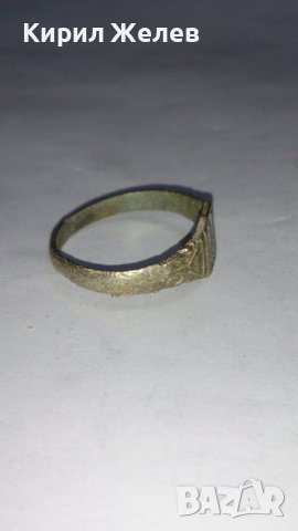 Уникален стар пръстен сачан над стогодишен с БУКВА М Ръчна ИЗРАБОТКА - 59901, снимка 6 - Антикварни и старинни предмети - 28986975