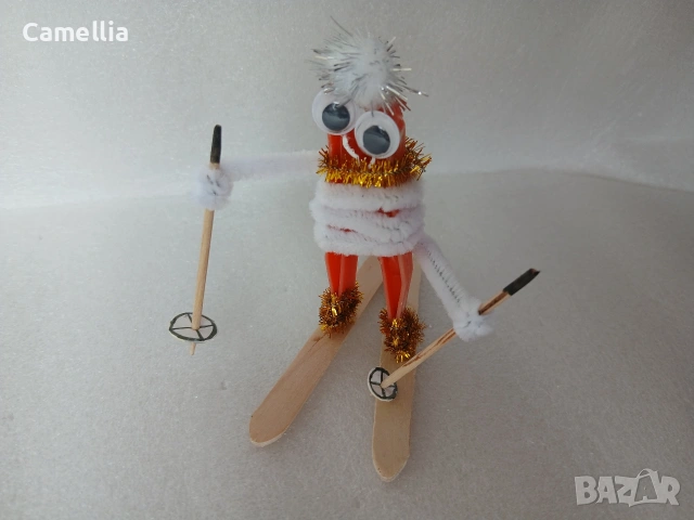 Скиорче - фигурка, сувенир, снимка 2 - Ръчно изработени сувенири - 52927354