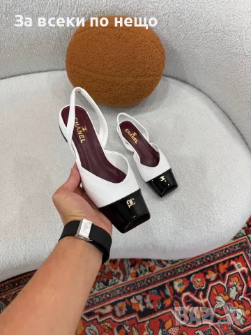 Chanel Елегантни Дамски Обувки На Нисък Ток С Каишка И Квадратна Форма На Пръстите-5 Цв. Код SEM-777, снимка 6 - Дамски обувки на ток - 56120902