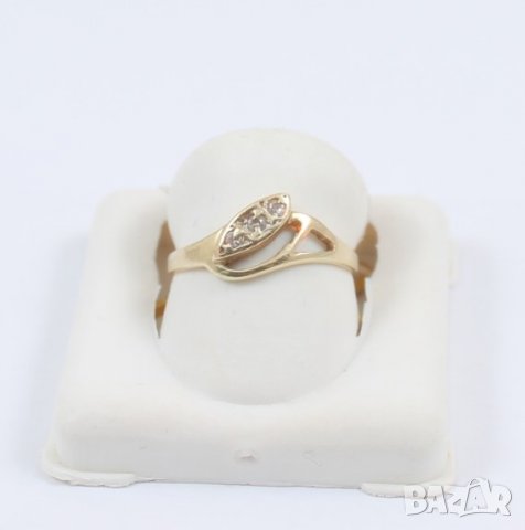 нов златен пръстен 48775-3, снимка 4 - Пръстени - 39599764
