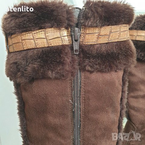 Топли дамски ботуши на удобна платформа, снимка 7 - Дамски ботуши - 31799158