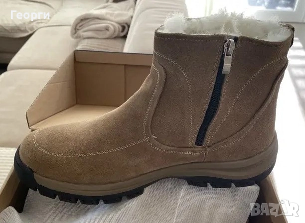 Зимни топли боти, естествена кожа, снимка 3 - Мъжки боти - 52006289