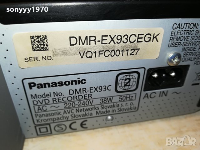 SOLD OUT-panasonic dmr-ex93c hdd/dvd/dvb/hdmi/usb recorder 2009221627, снимка 8 - Плейъри, домашно кино, прожектори - 38063713