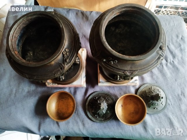 две барокови декорации за каминен часовник, снимка 7 - Антикварни и старинни предмети - 30039390