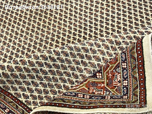 Сароу Мир - Килим 235 /170 см ръчно изработен уникален, снимка 6 - Килими - 53930332