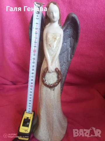 Керамична статуетка ангел, снимка 3 - Статуетки - 50902447