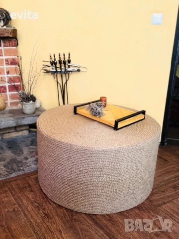 🌿 Ръчно изработен дървен поднос с геометричен дизайн и черни дръжки, снимка 6 - Прибори за хранене, готвене и сервиране - 54212781