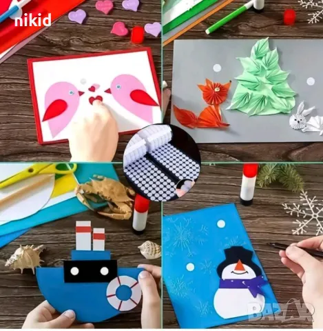 24 бр малки двойно залепващи залепящи лепящи лепки точки за дрех ръчна изработка крафт декорация , снимка 5 - Други - 47908157