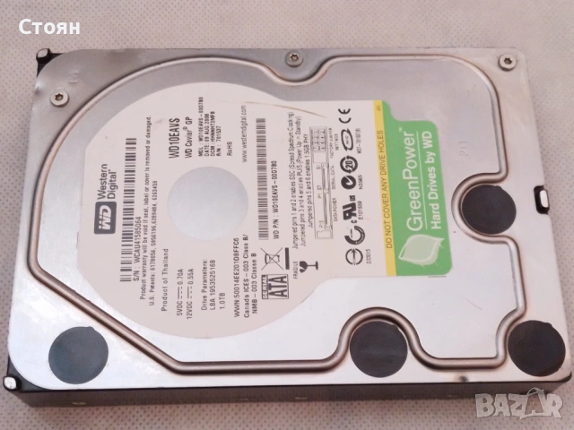 1000 GB хард диск Western Digital HDD, 3.5", SATA2, 7200 RPM