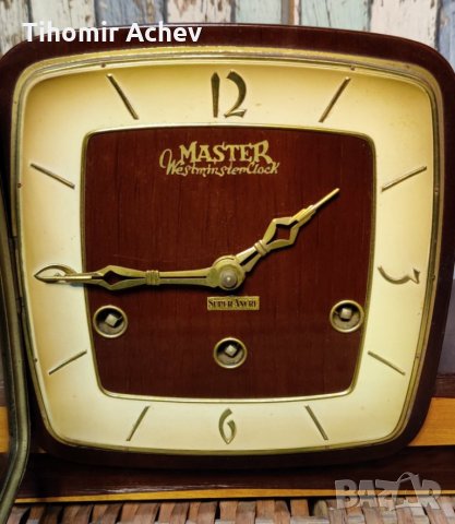 Рядък античен настолен часовник MASTER с Westminster Chime, снимка 1 - Антикварни и старинни предмети - 31594898