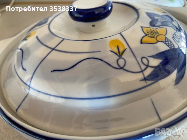 2 броя порцеланов съд/ тенджера за топло сервиране с капак, снимка 9 - Съдове за готвене - 39503461