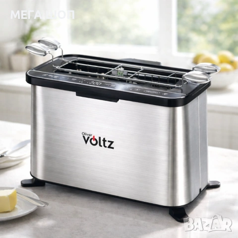 Мултифункционален уред за готвене 4 в 1, Oliver Voltz, 1700W, Тостер, Грил/Парти грил, Фурна, BBQ, снимка 2 - Други - 53928824