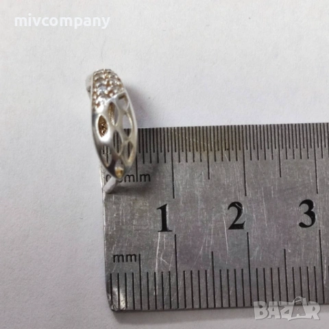 Сребърни обеци 3.12гр., снимка 4 - Обеци - 53087601