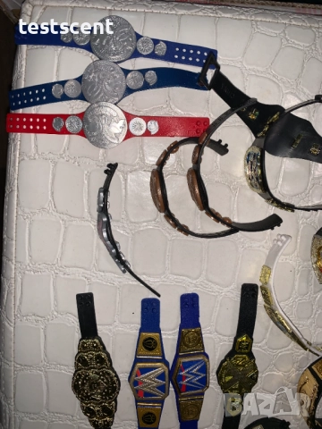 Шампионски колани пояси за WWE екшън фигурки action figure title belts championships вие си избирате, снимка 7 - Фигурки - 48747424