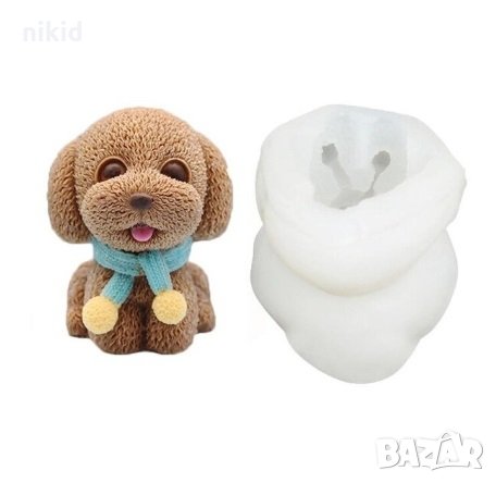 3D Той Пудел кученце куче силиконов молд форма фондан гипс смола украса декор шоколад, снимка 2 - Форми - 29536889