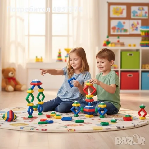 Детска образователна игра с фигури
