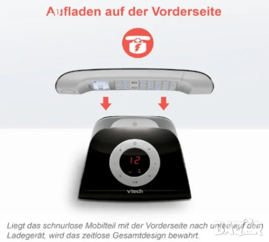 Безжичен телефон VTech LS1350 с ретро дизайн, DECT, телефонен секретар, блокиране на повикване, снимка 3 - Стационарни телефони и факсове - 56184998