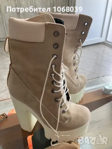 Боти естествен велур, снимка 3 - Дамски боти - 49513476