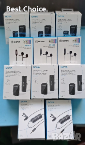 Професионален безжичен микрофон Boya Ultracompact 2.4  WMic5-M1 Dual-Channel, снимка 13 - Микрофони - 52818508