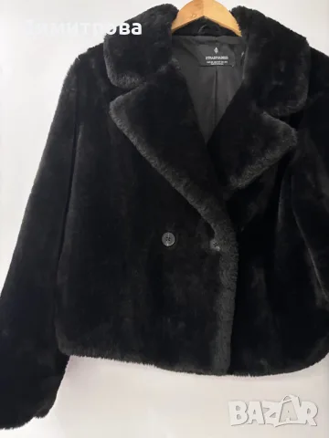Дамско черно яке Stradivarius размер Xs-S, снимка 2 - Якета - 56061461