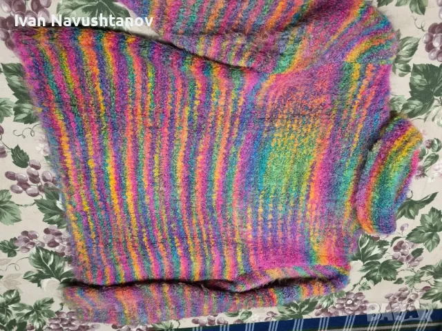 Дамско, ръчно плетено поло , снимка 5 - Блузи с дълъг ръкав и пуловери - 48083879