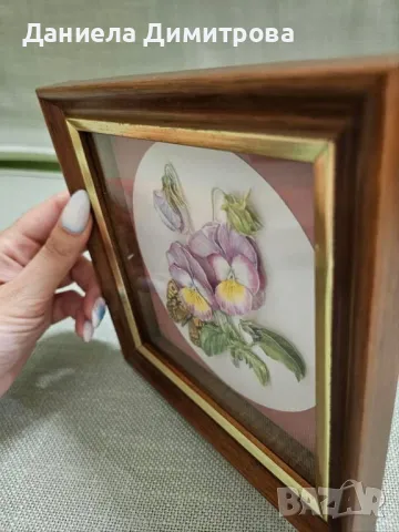 2 броя 3Д мини картини с дървена рамка и стъкло от Питър Ганди, снимка 8 - Картини - 48404884