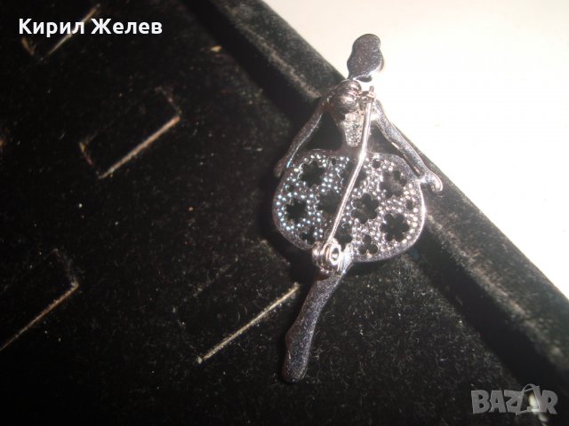 БРОШКА СРЕБРИСТА НЕЖНА БАЛЕРИНКА 12664, снимка 4 - Други - 31263740