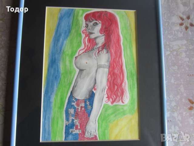 Рисувана картина Еротика , снимка 3 - Картини - 32089280