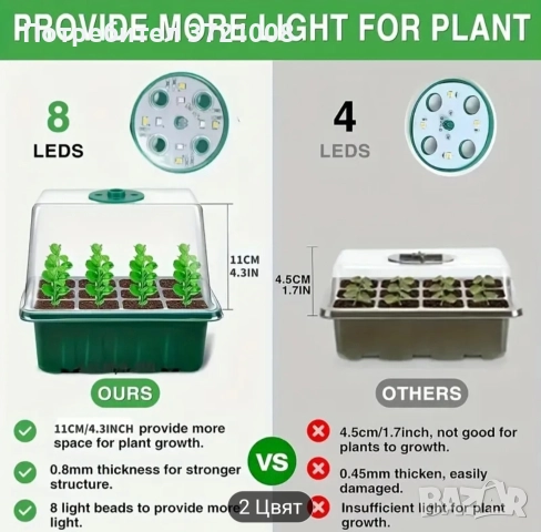 Мини оранжерия 2 бр. , снимка 5 - Оранжерии - 52881914