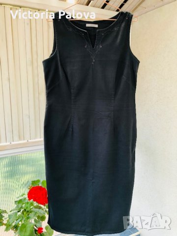Черна рокля MARKS&SPENCER ,памук, снимка 9 - Рокли - 29439247