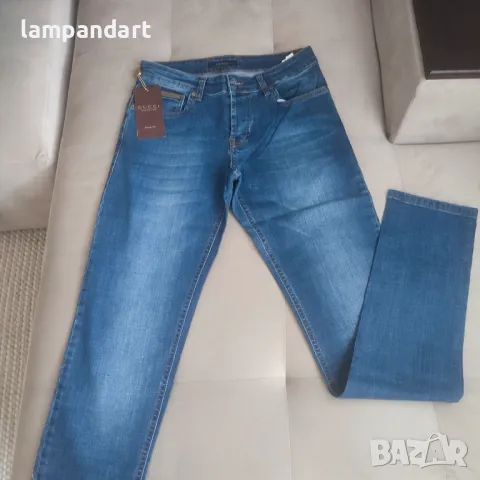 Мъжки изчистени сини дънки Gucci