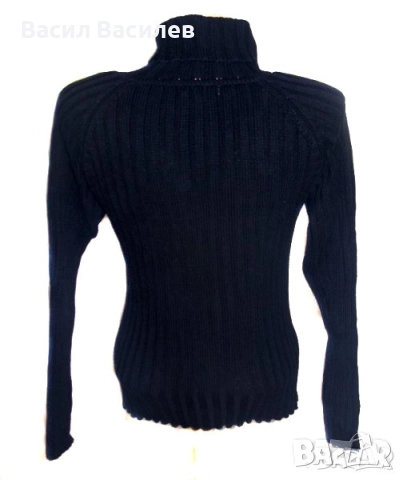 MNG Basic дамска блуза пуловер еластична плетка 100% памук, снимка 2 - Блузи с дълъг ръкав и пуловери - 51933155