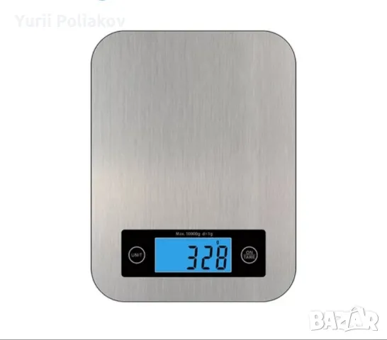 Кухненска везна цифрова неръждаема, до 10 kg, 1g измервания