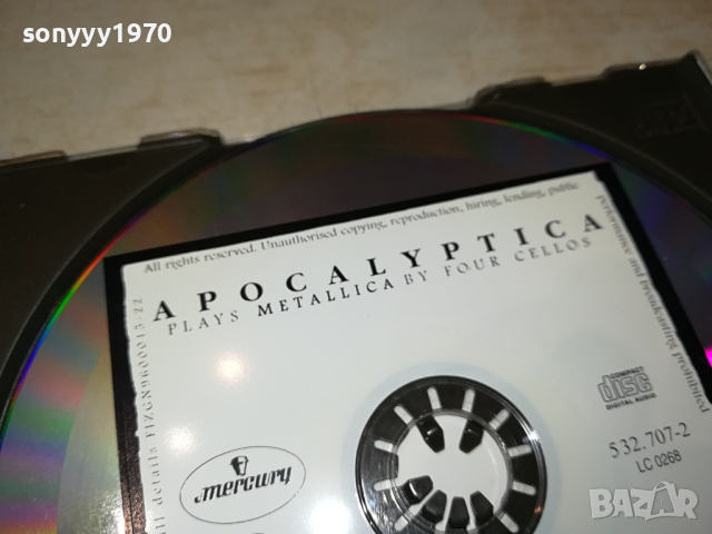 APOCALIYPTICA CD-ВНОС GERMANY 1603241710, снимка 14 - CD дискове - 44794599