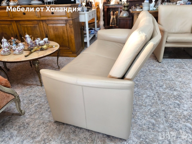 Диван двойка и фотьойл от естествена кожа, снимка 10 - Дивани и мека мебел - 53073013